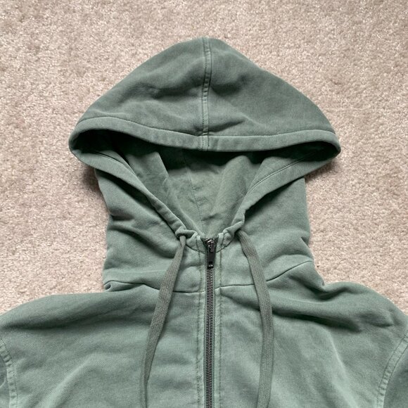 Balmain Amiri Style Green Moto Biker Zip Up Hoodie - Picture 4 of 5